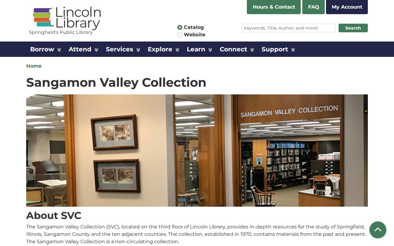 Lincoln Library Sangamon Valley Collection for Springfield city directories