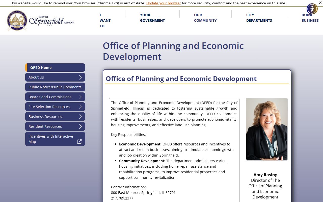 Springfield neighborhood and homeowners association information from city planning